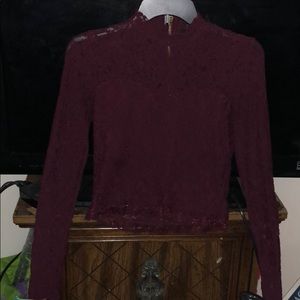 Burgundy lace top